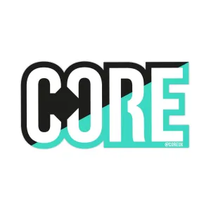 CORE Classic Klistermærke Til Løbehjul - Split Black/Teal