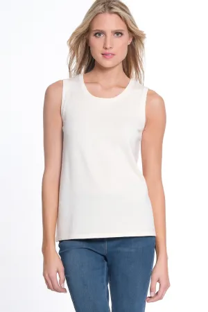 Cream Jewel Neck Tank Sweater