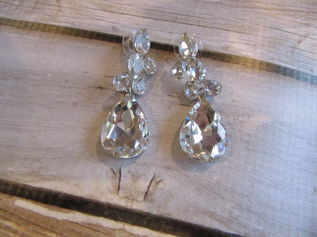 Crystal Chandelier  Bridal Earrings