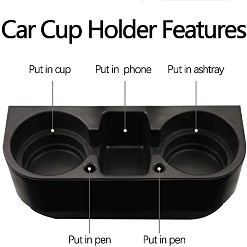 Cup Holder Portable Multifunction, Custom fit for Car, Cup Holder Expander for Car, Vehicle Seat Cup Cell Phone Drinks Holder Box Car Interior Organizer