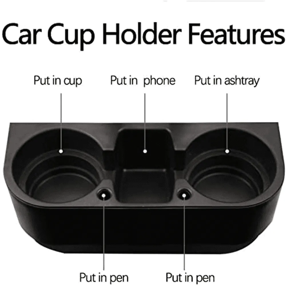 Cup Holder Portable Multifunction Vehicle Seat Cup Cell Phone Drinks Holder Box Car Interior Organizer, Compatible with All Cars, Car Accessories DA11995