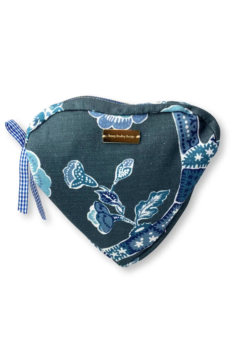 Cupid Heart Shaped Organizer in Temple Garden Print