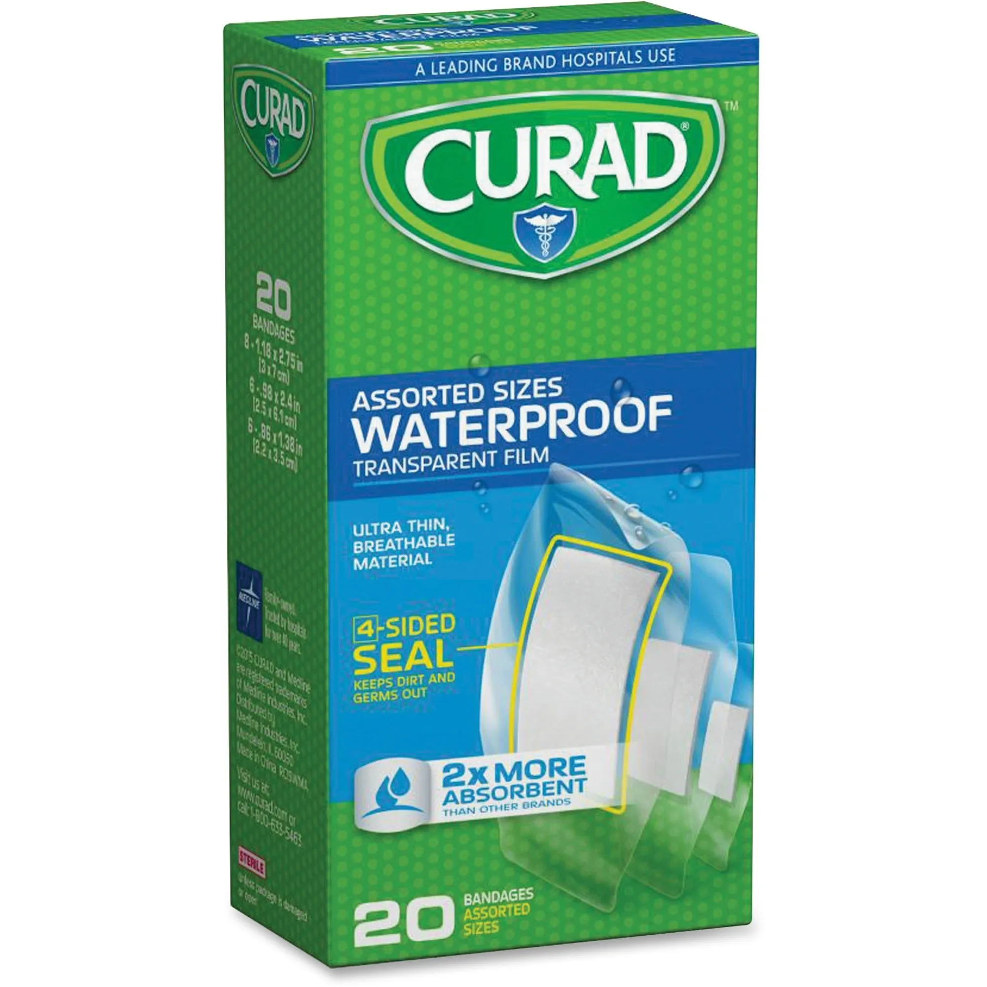 Curad Assorted Waterproof Transparent Bandages
