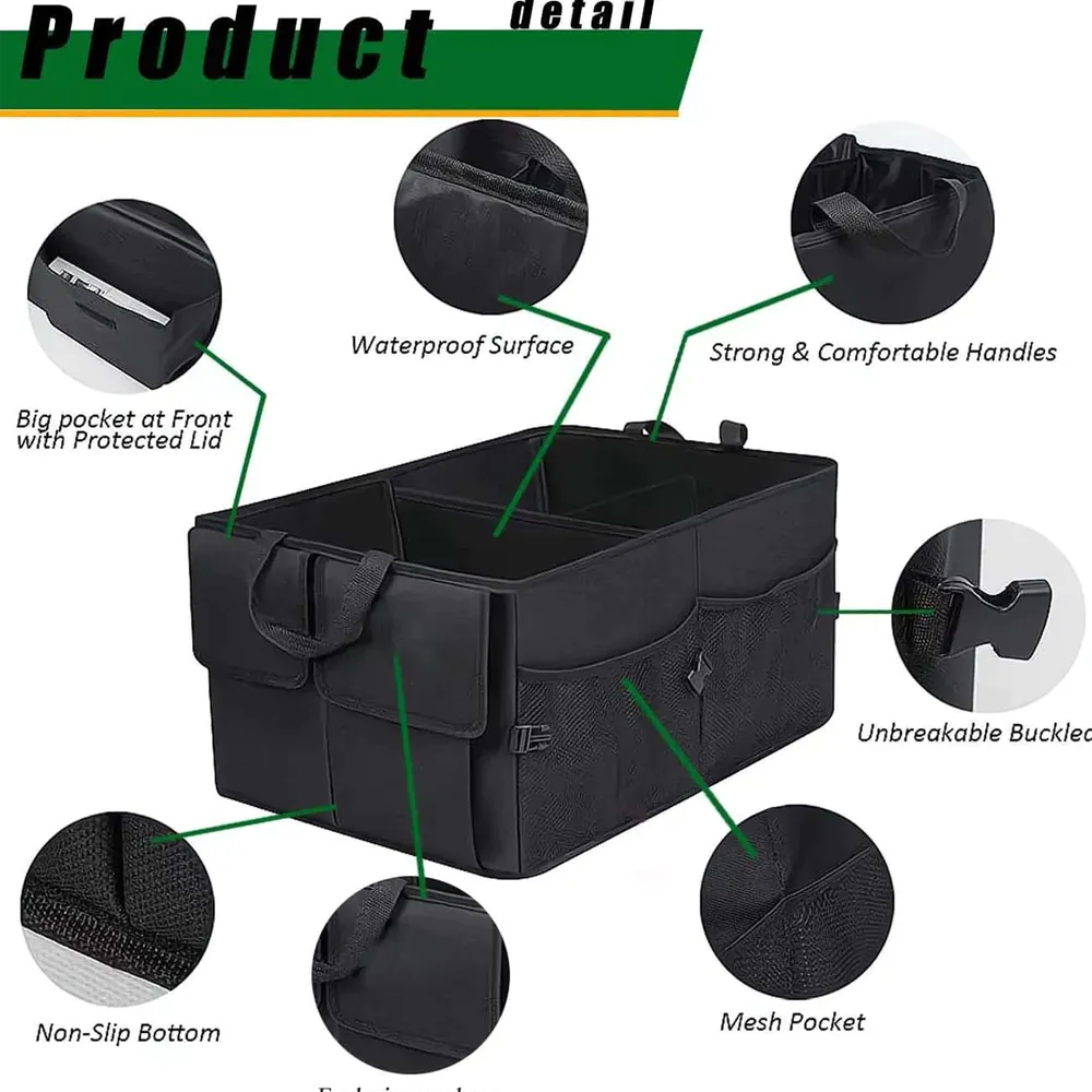Custom Logo Car Trunk Organizer, Fit with Acura, Foldable Car Trunk Storage Box, Storage Bag, Waterproof, Dust-proof, Stain-Resistant