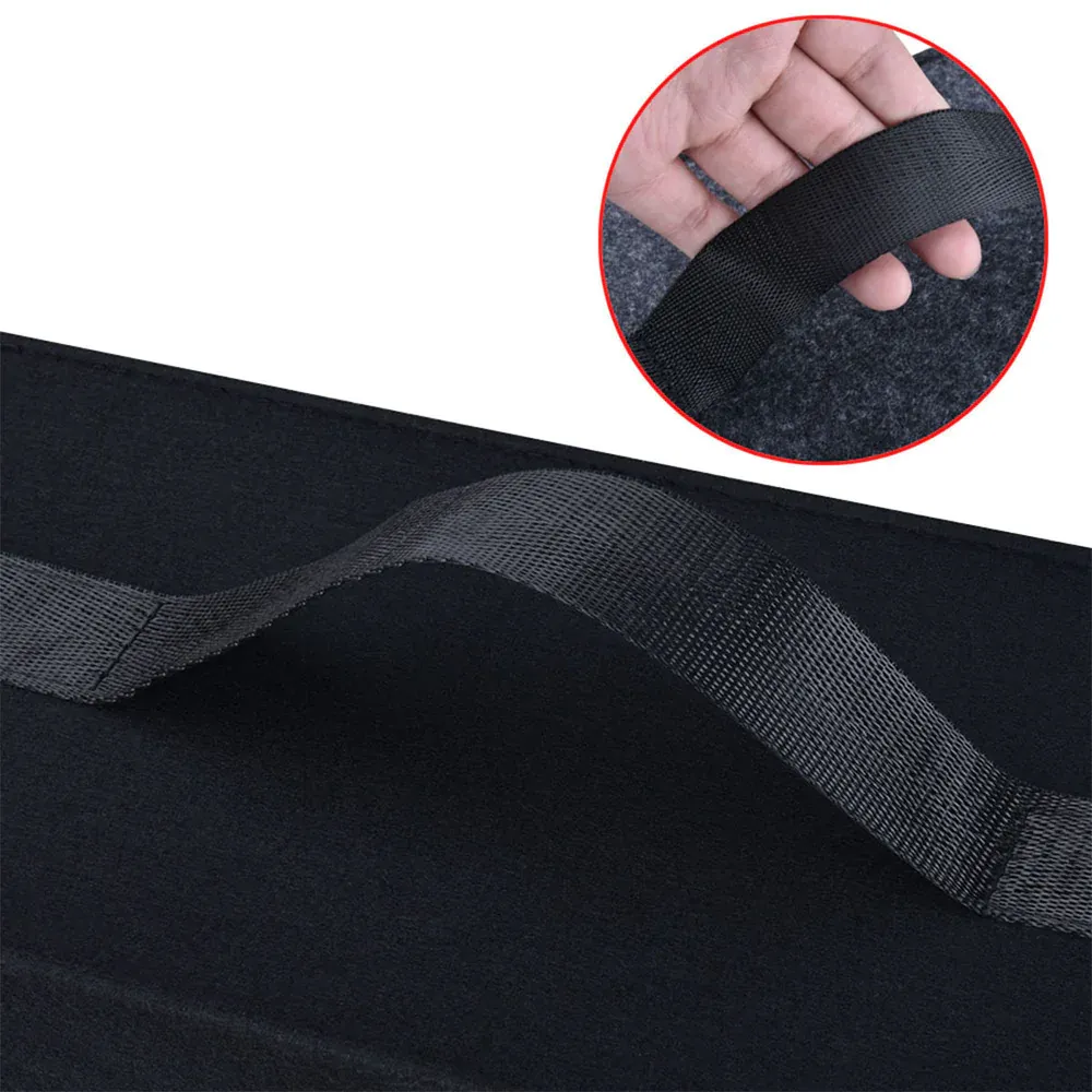 Custom Text For Soft Felt Car Bag Organizer, Compatible with All Cars, Folding Car Storage Box Non Slip Fireproof Car Trunk Organizer MS12990