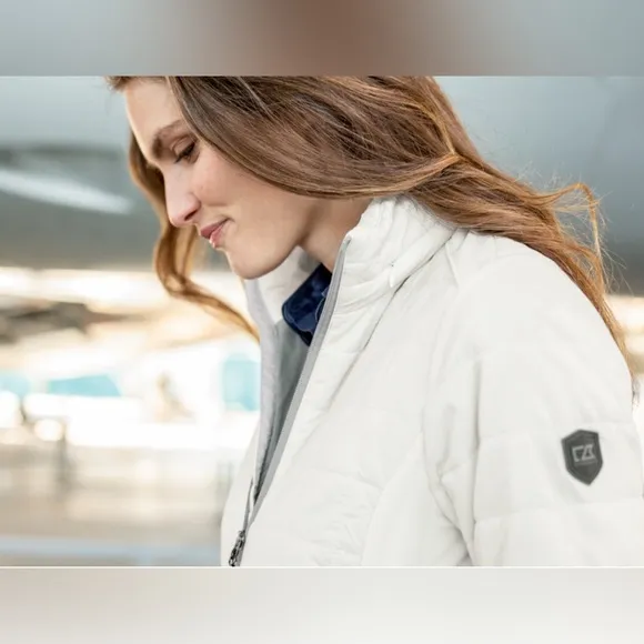 Cutter &amp; Buck Rainier PrimaLoft® Eco Insulated Rainier Popover Quilted Jacket
