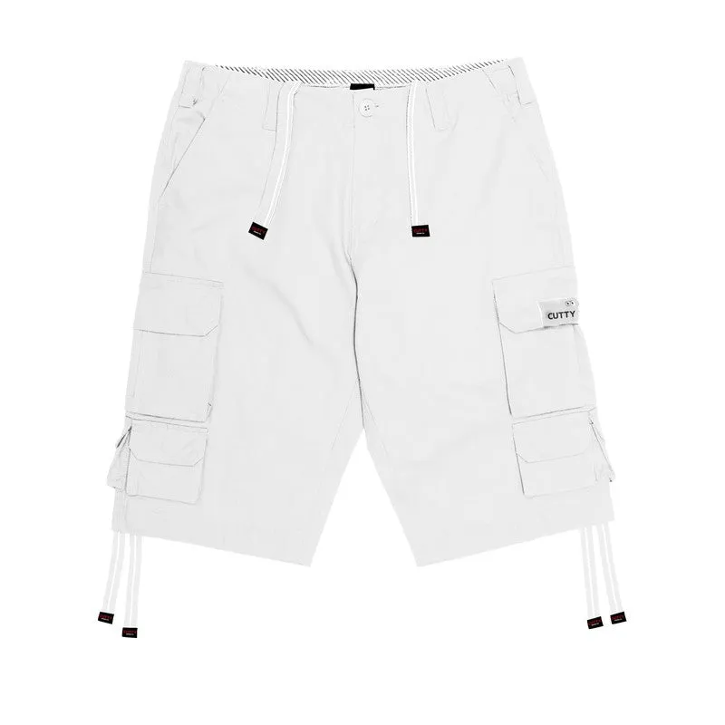 Cutty Mens Multi Pocket short- White