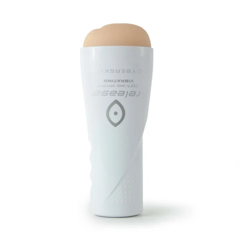 Cyberskin Release Tight Ass Stroker - Flesh -  Vibrating