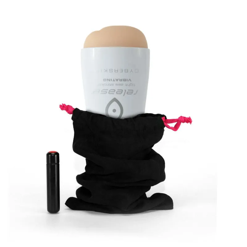 Cyberskin Release Tight Ass Stroker - Flesh -  Vibrating