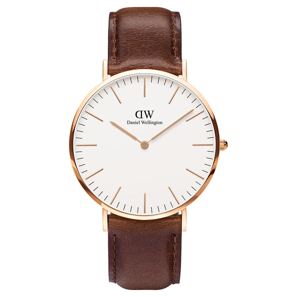 Daniel Wellington Men's Watch Brown Tone Case Quartz