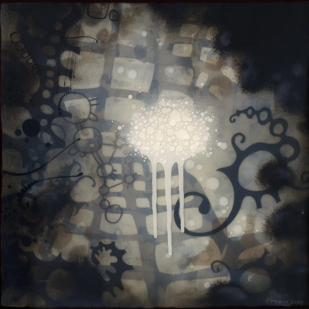 Dark Horses  Original Painting by Nancy Tobin -Large Abstract Artwork