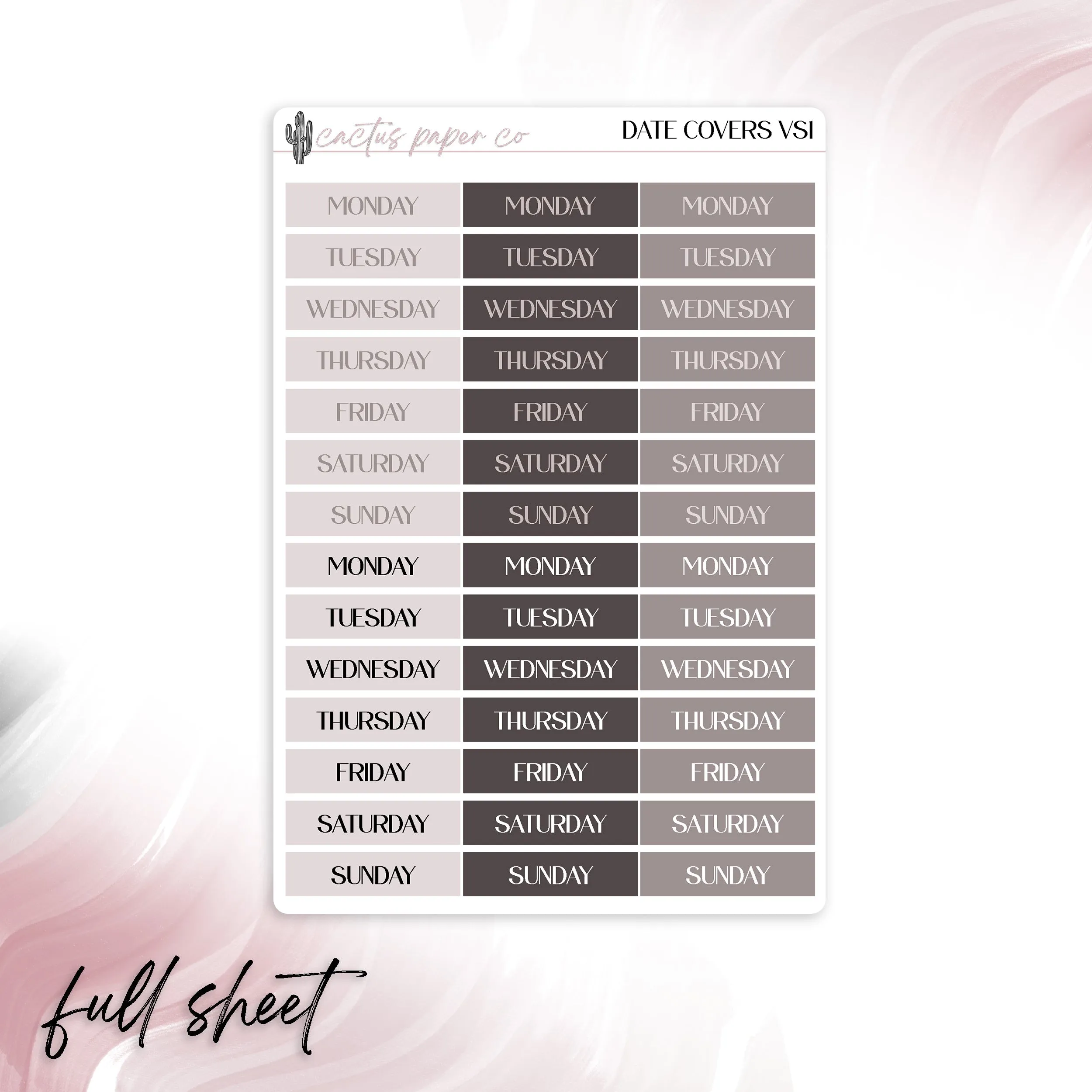 DATE COVERS VS1