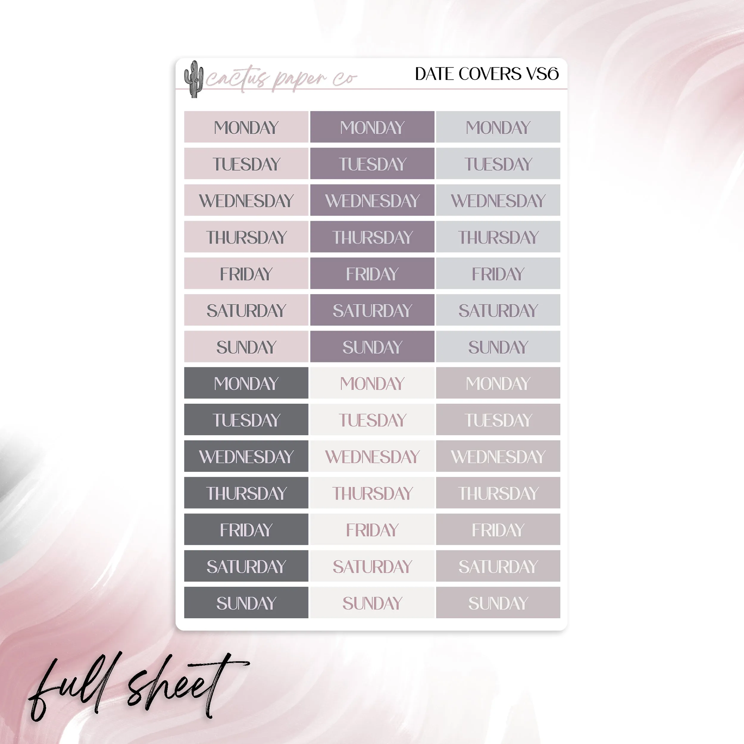 DATE COVERS VS6