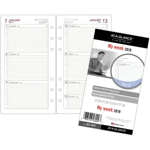 Day Runner 2-page-per-week Weekly Planner Refill Pages