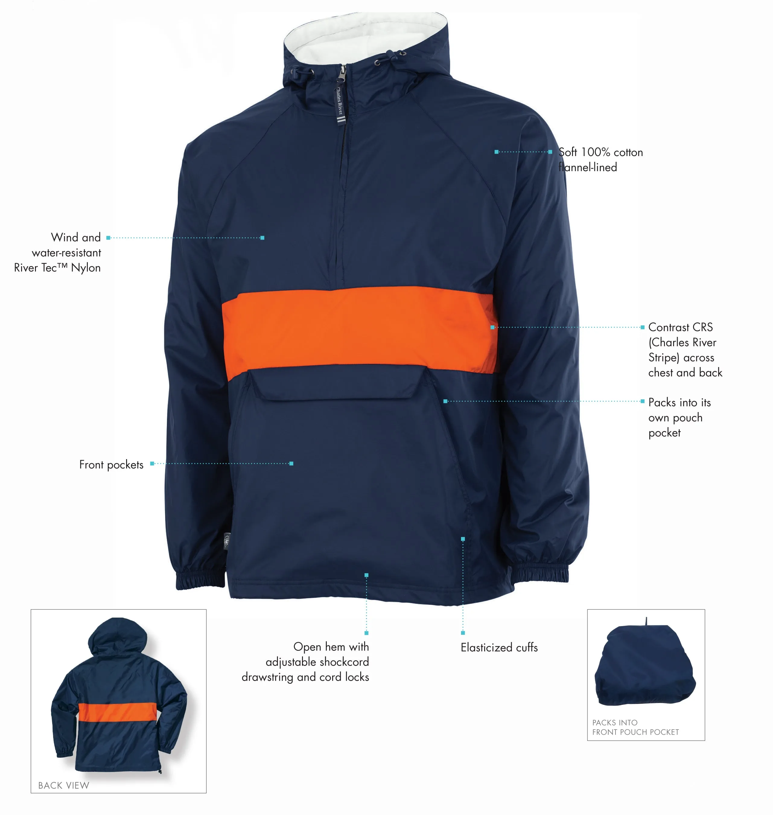 Delta Sigma Pi Rugby Striped Lined Windbreaker