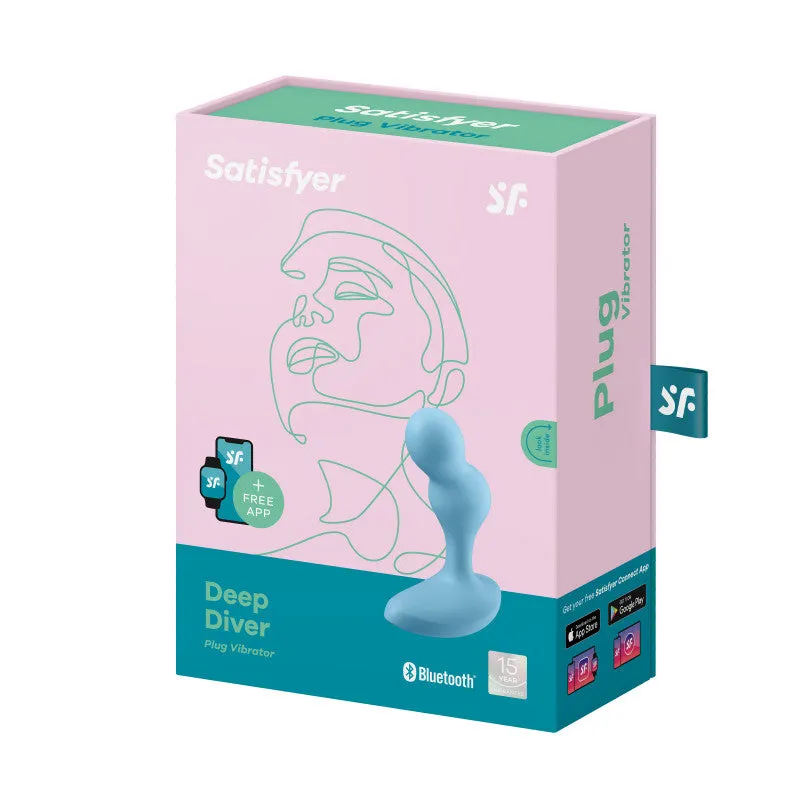 Diver Plug Vibrator - Light Blue