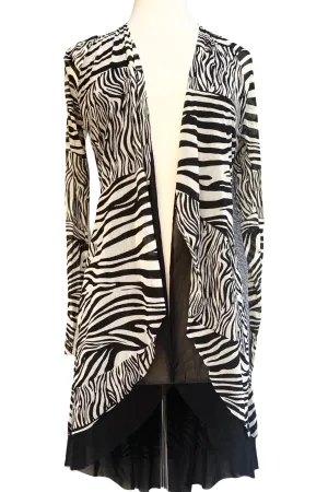 DJIBOUTI Sheer Mid Length Print Duster