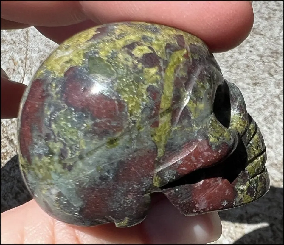 Dragon's Blood Jasper CRYSTAL SKULL - Enhance emotional   Spiritual Growth