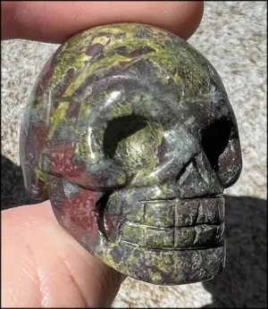 Dragon's Blood Jasper CRYSTAL SKULL - Enhance emotional   Spiritual Growth