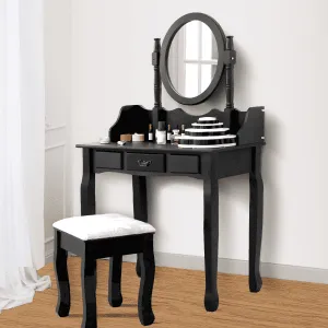 DRESSING TABLE STOOL MAKEUP MIRROR JEWELLERY ORGANIZER DRAWER CABINET