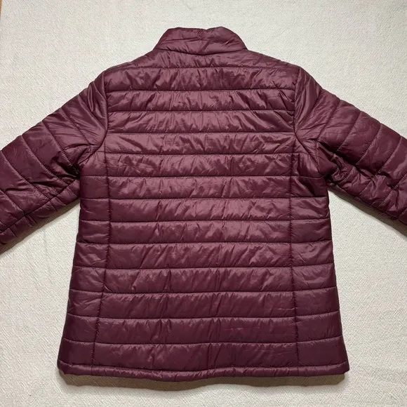 Eddie Bauer Burgundy Meadow Quilted Packable Puffy Jacket L