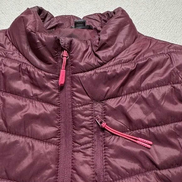 Eddie Bauer Burgundy Meadow Quilted Packable Puffy Jacket L