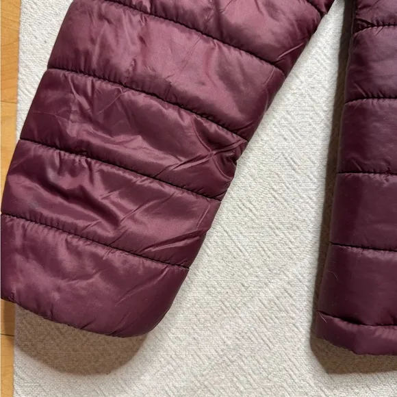 Eddie Bauer Burgundy Meadow Quilted Packable Puffy Jacket L