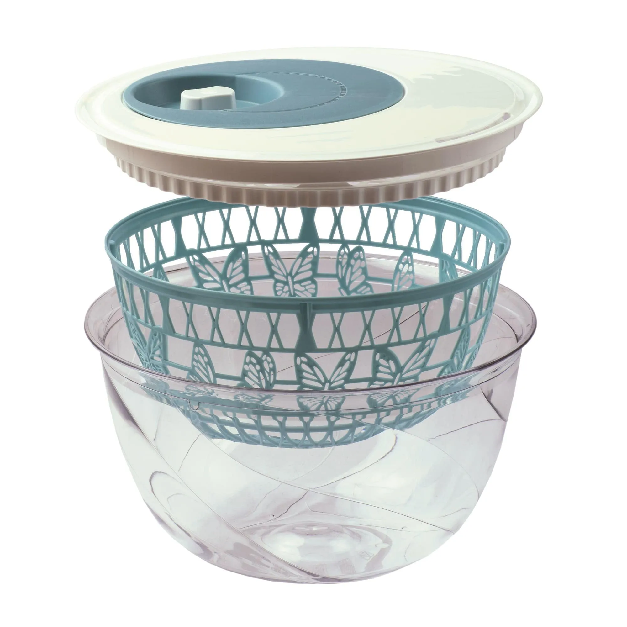 Eetrite Snips Miss Butterfly Salad Spinner 4L Light Blue (2 In 1) 020476