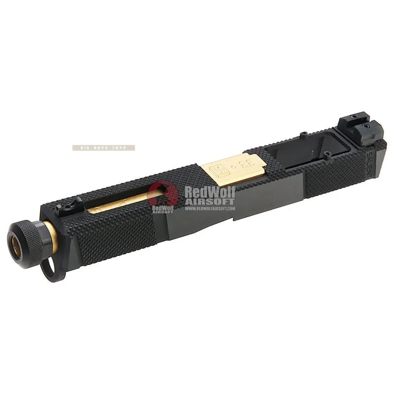 EMG SAI Utility Slide Kit w/ RMR Cut (by G&P) - Gold Barrel for Umarex G17 GBB Pistol