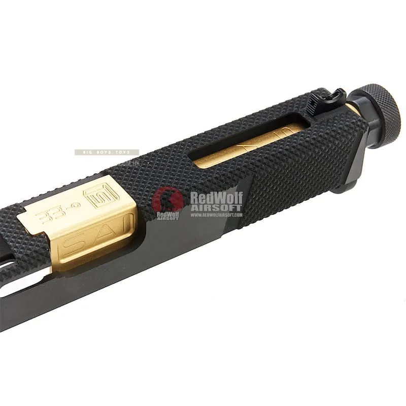 EMG SAI Utility Slide Kit w/ RMR Cut (by G&P) - Gold Barrel for Umarex G17 GBB Pistol