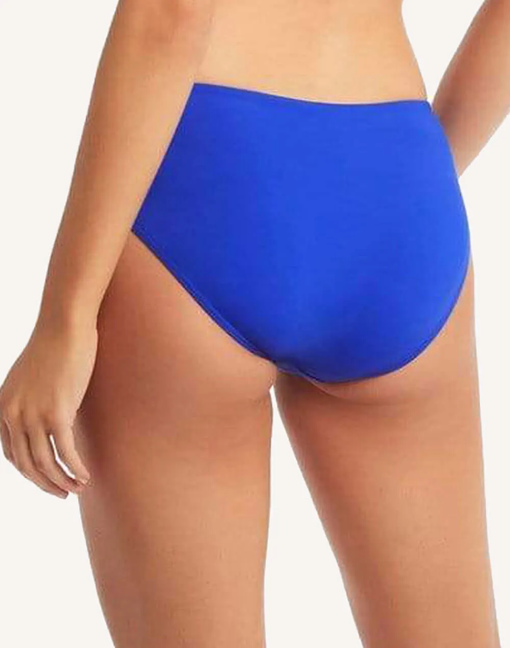 Essentials Cobalt Mid Rise Bikini Bottom