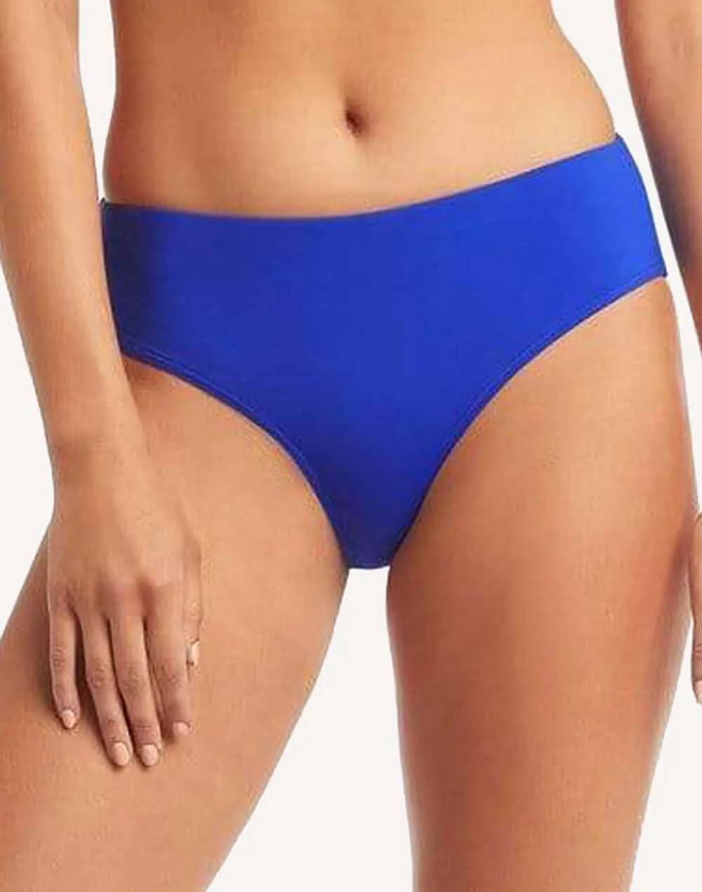 Essentials Cobalt Mid Rise Bikini Bottom