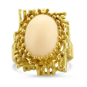 Estate Abstract Coral Ring