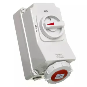 Europa SISW324N IP67 Weatherproof Switched Interlocked Socket 415V 3P E 32A 6H