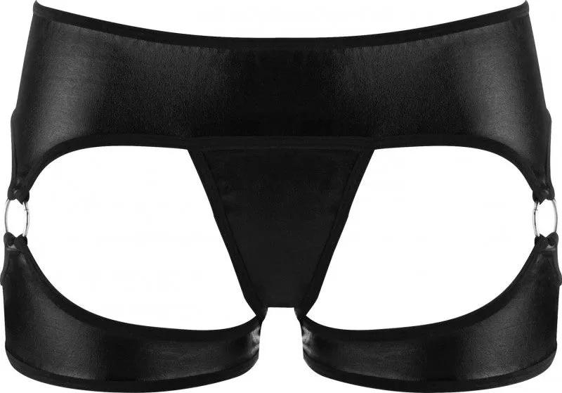 Exotic Vibrating Panty W / Wireless Remote Control Bullet and Metal Rings - Black