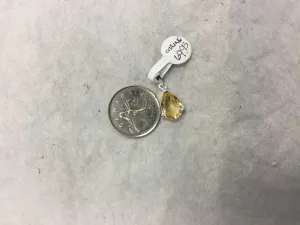 Faceted Teardrop Citrine Pendant