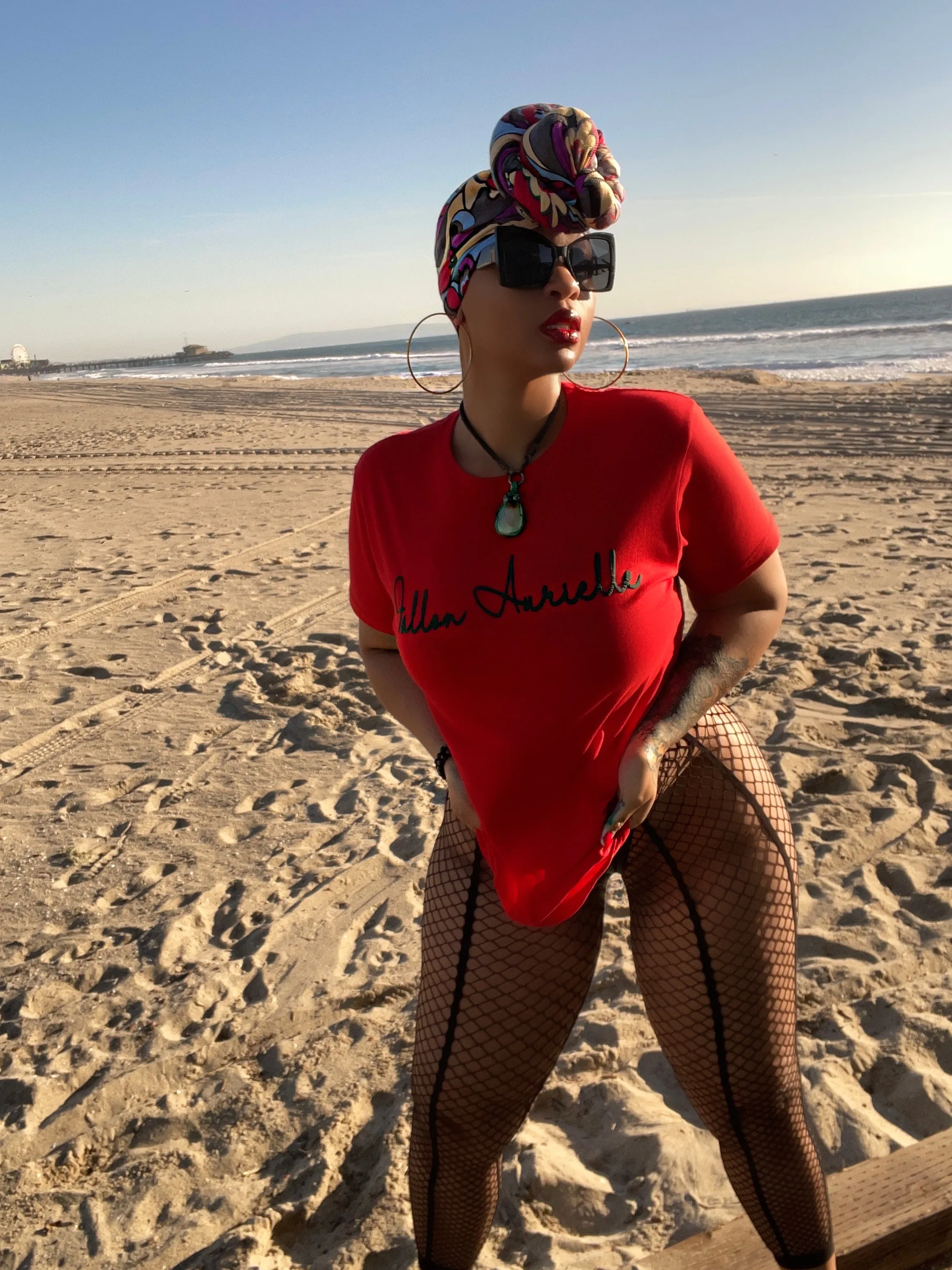 Fallon Aurielle Unisex Signature Classic T-Shirt (Red & Black)