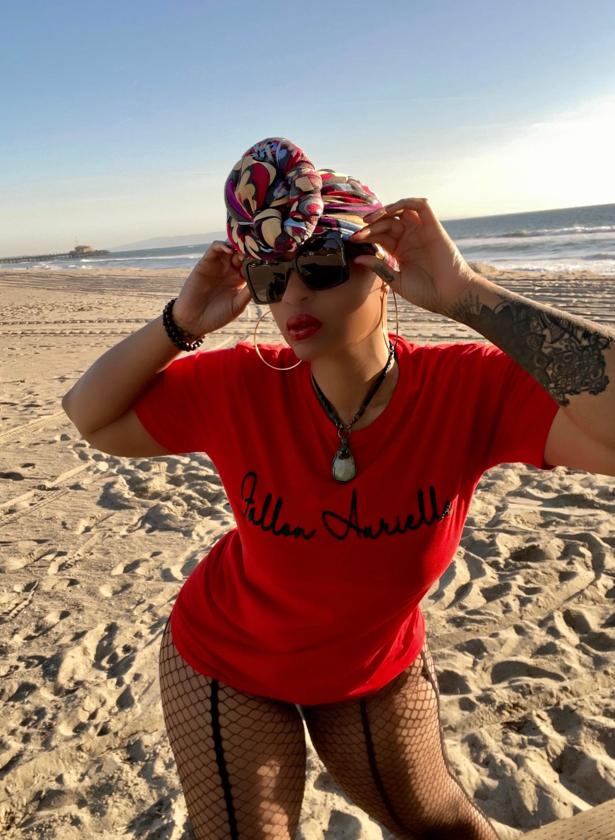 Fallon Aurielle Unisex Signature Classic T-Shirt (Red & Black)