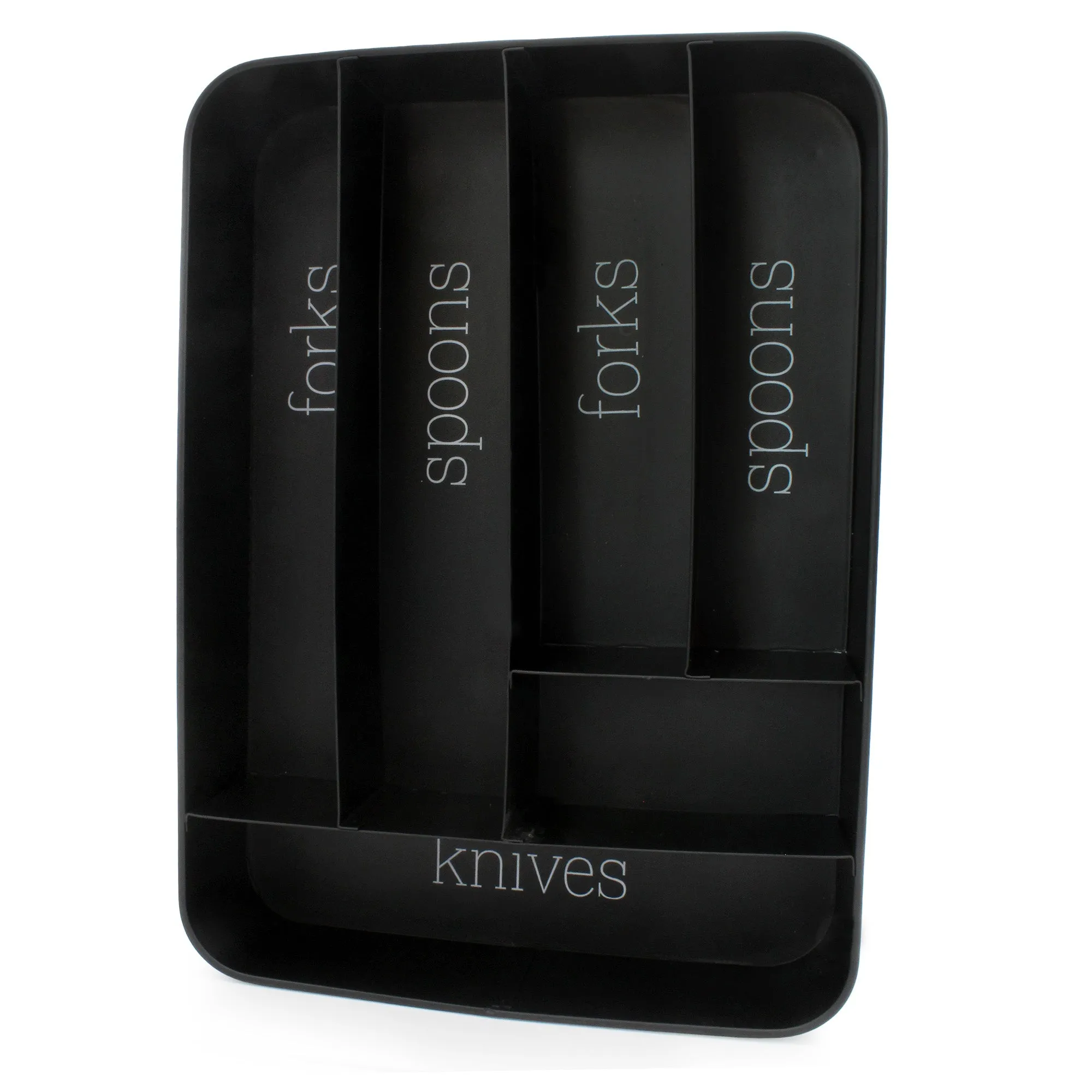 Farmhouse Enamelware Silverware Organizer (Black, Case of 8)