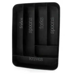Farmhouse Enamelware Silverware Organizer (Black, Case of 8)
