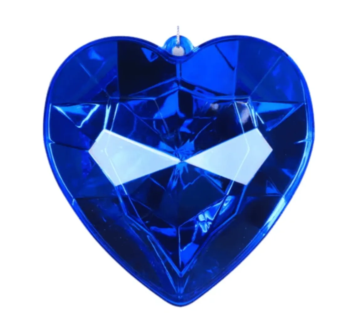 Farrisilk 6" Heart Jewel: Blue - CX094-05