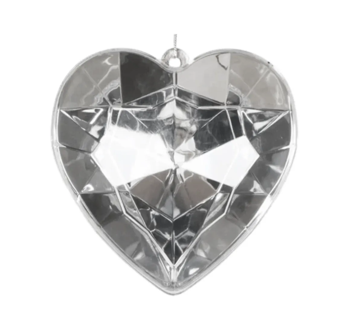 Farrisilk 6" Heart Jewel: Crystal- CX094-44