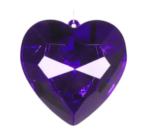 Farrisilk 6" Heart Jewel: Purple- CX094-27