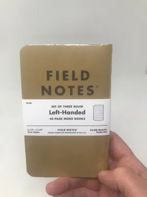Field Notes: Left-Handed Notebooks, set of 3