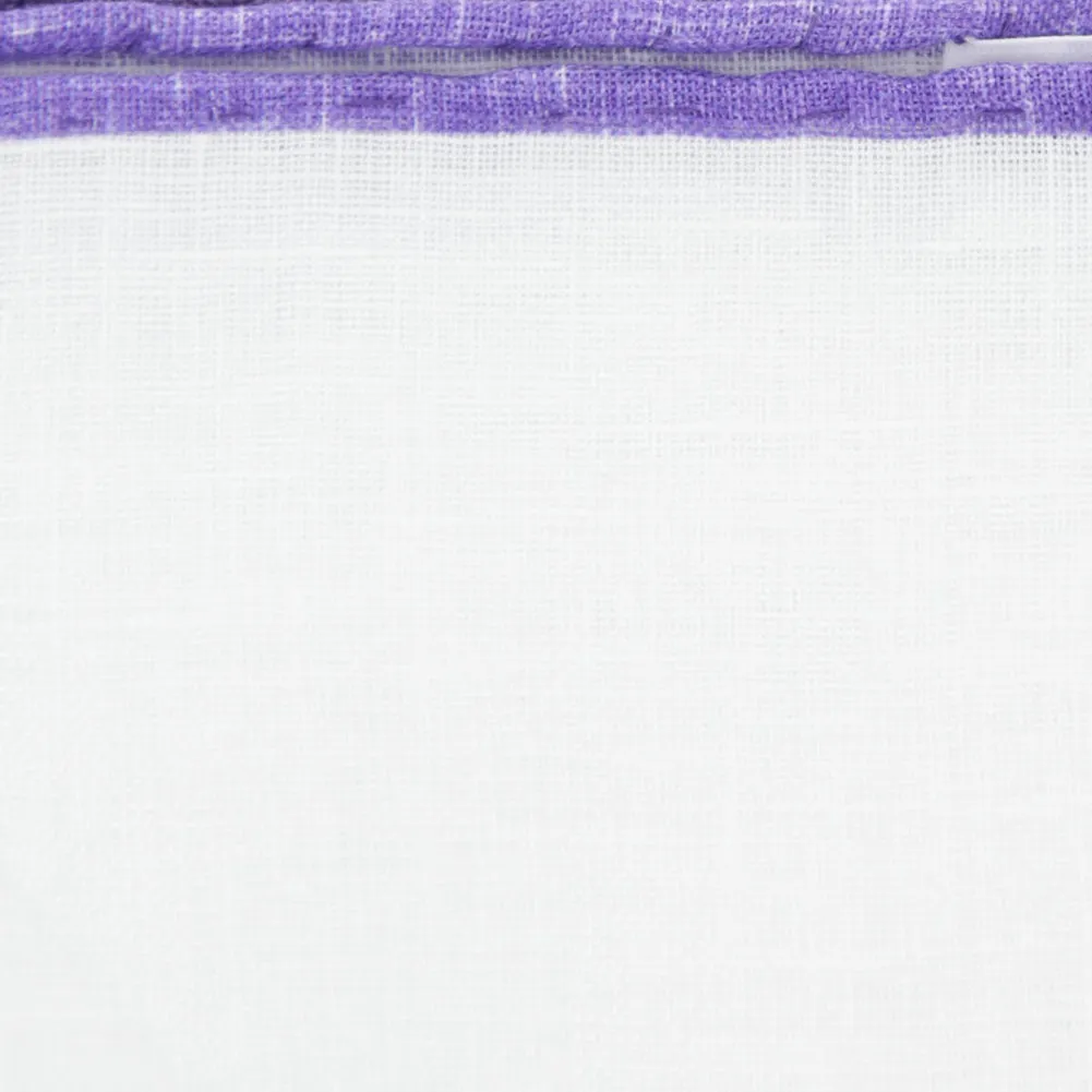 Fiori Di Lusso White Linen Blend Pocket Square