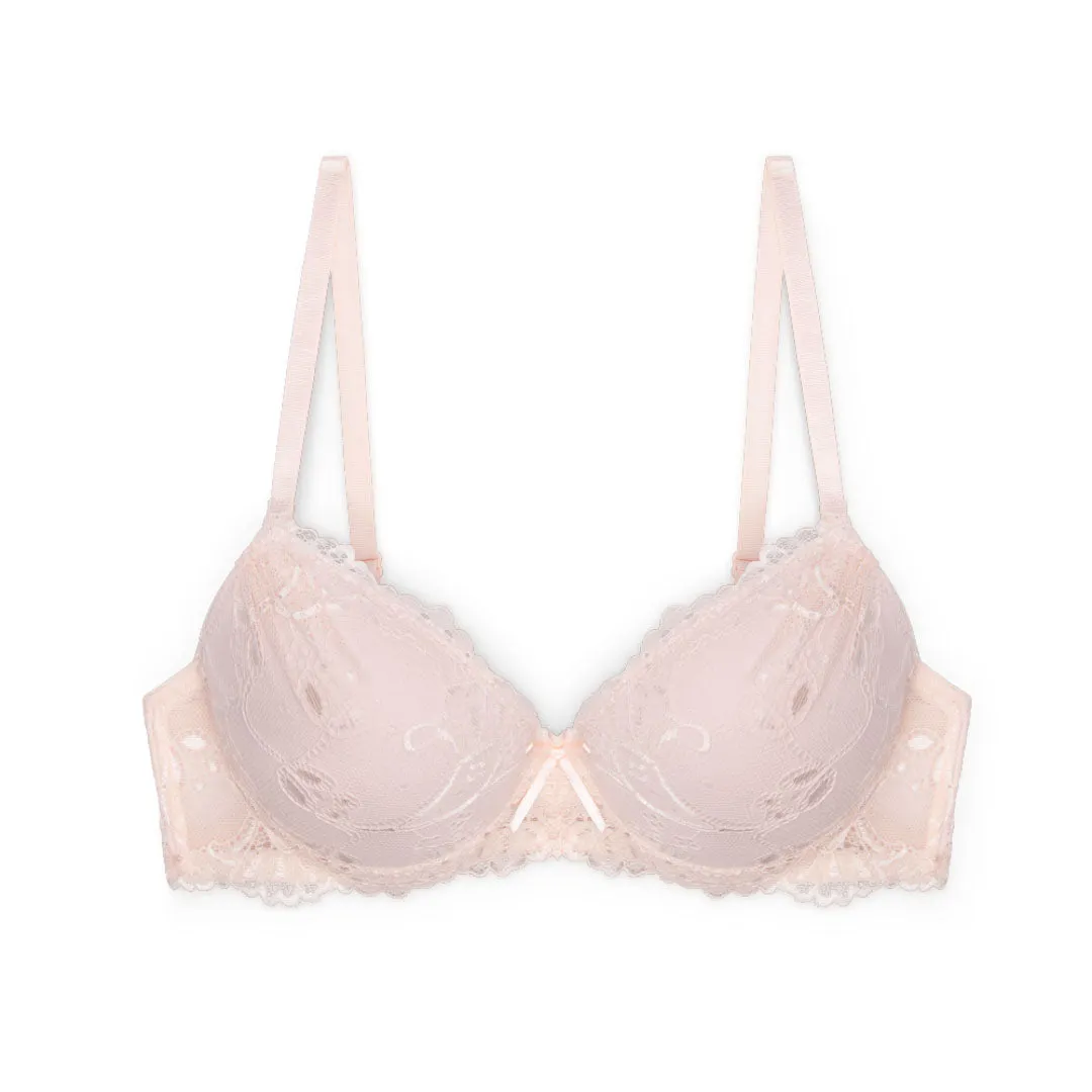 Floral Lace Double Push Up Bra - 3 Pack