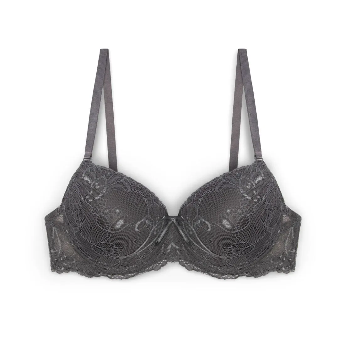 Floral Lace Double Push Up Bra - 3 Pack