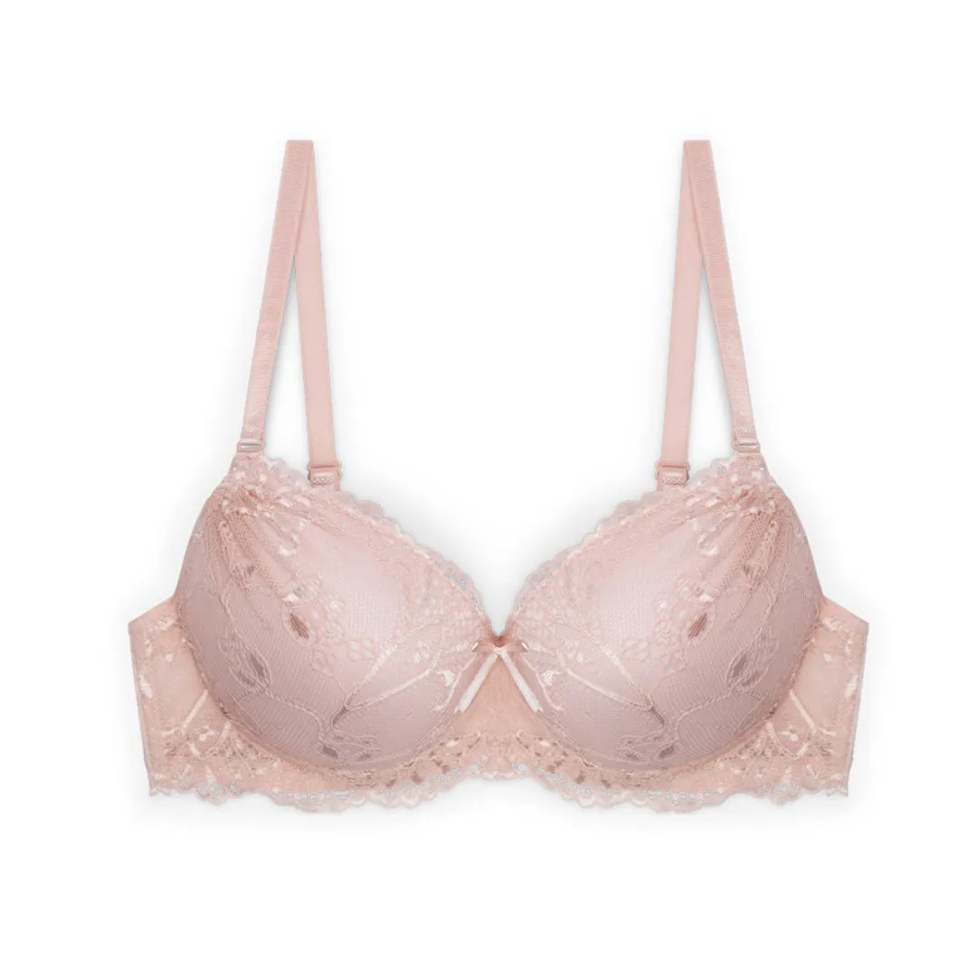 Floral Lace Double Push Up Bra - 3 Pack