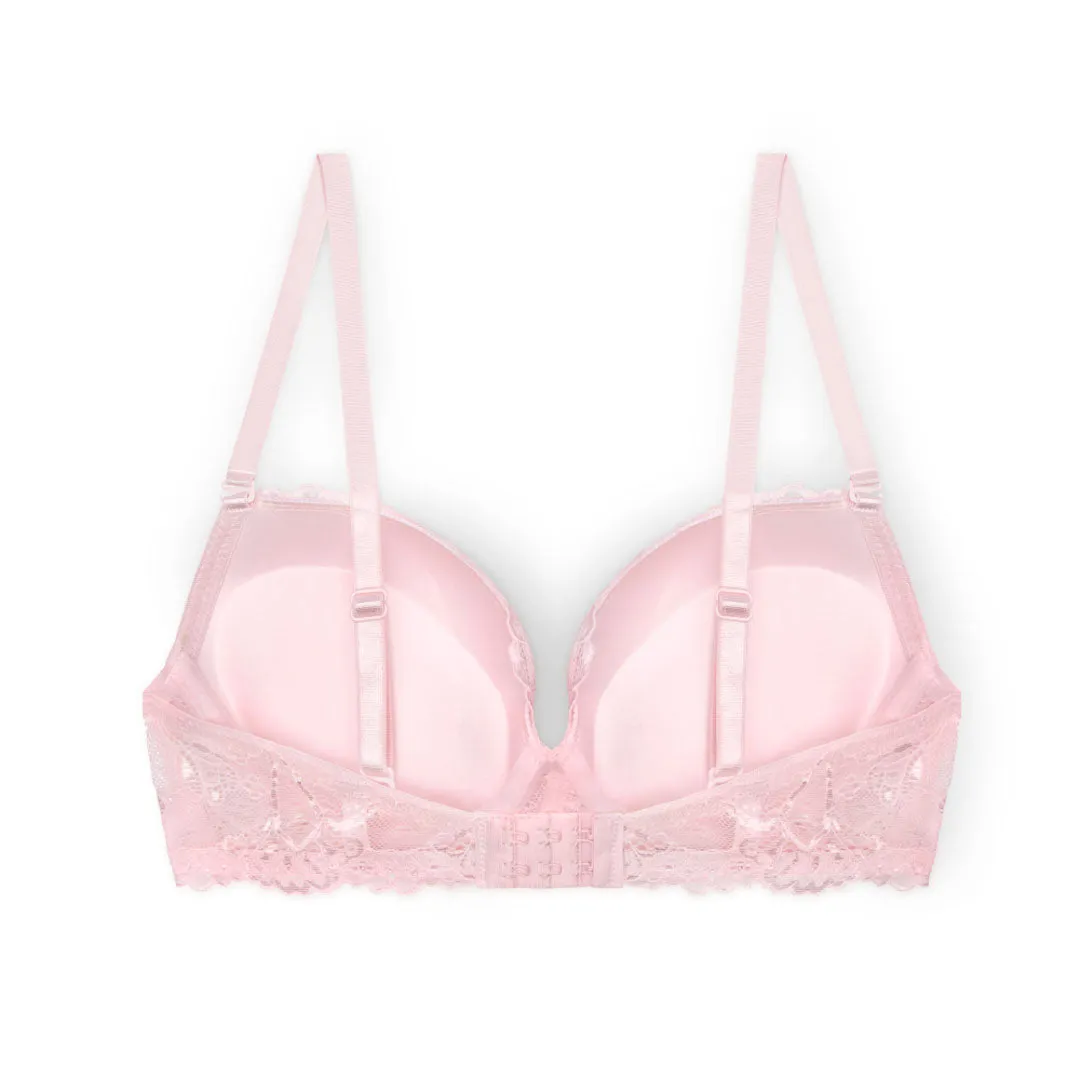 Floral Lace Double Push Up Bra - 3 Pack