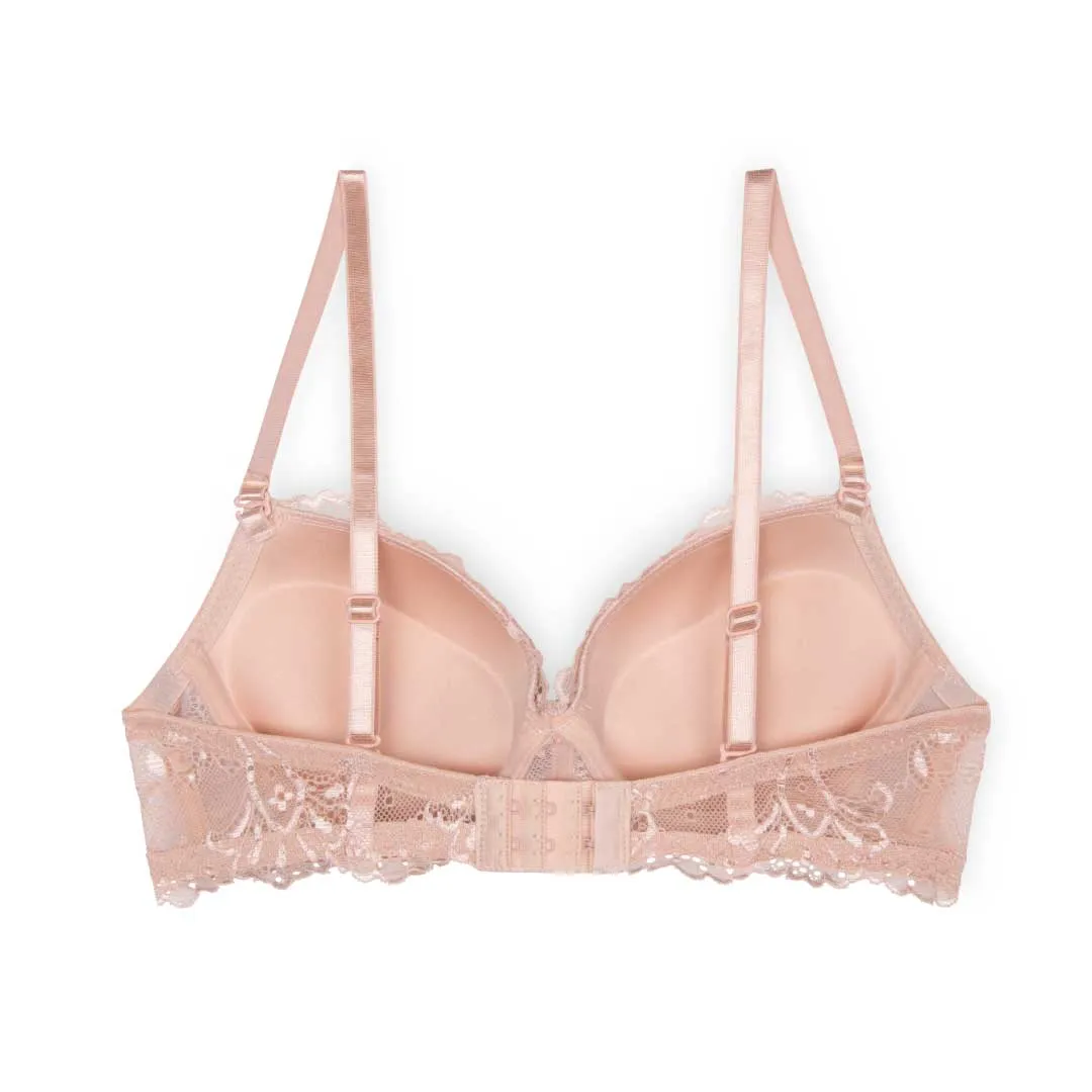 Floral Lace Double Push Up Bra - 3 Pack